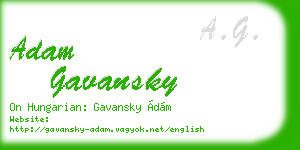 adam gavansky business card